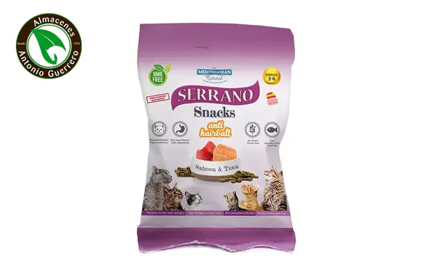SNACK PARA GATOS SALMON Y ATÚN 50 GR – ANTI-HAIRBALL